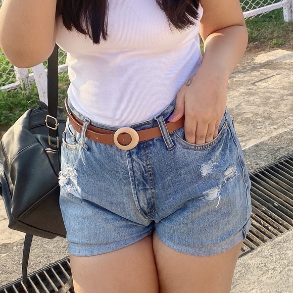 Pants - Sky blue denim shorts